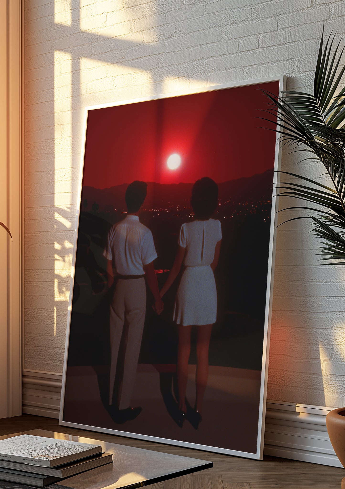 Couple Red Sunset 80s