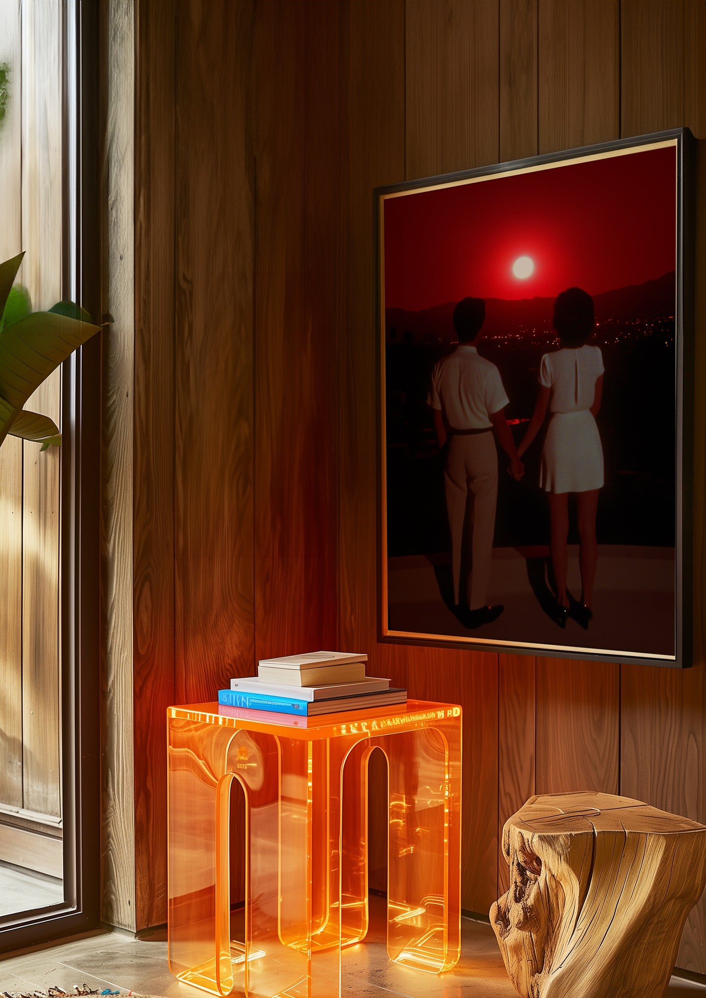 Couple Red Sunset 80s