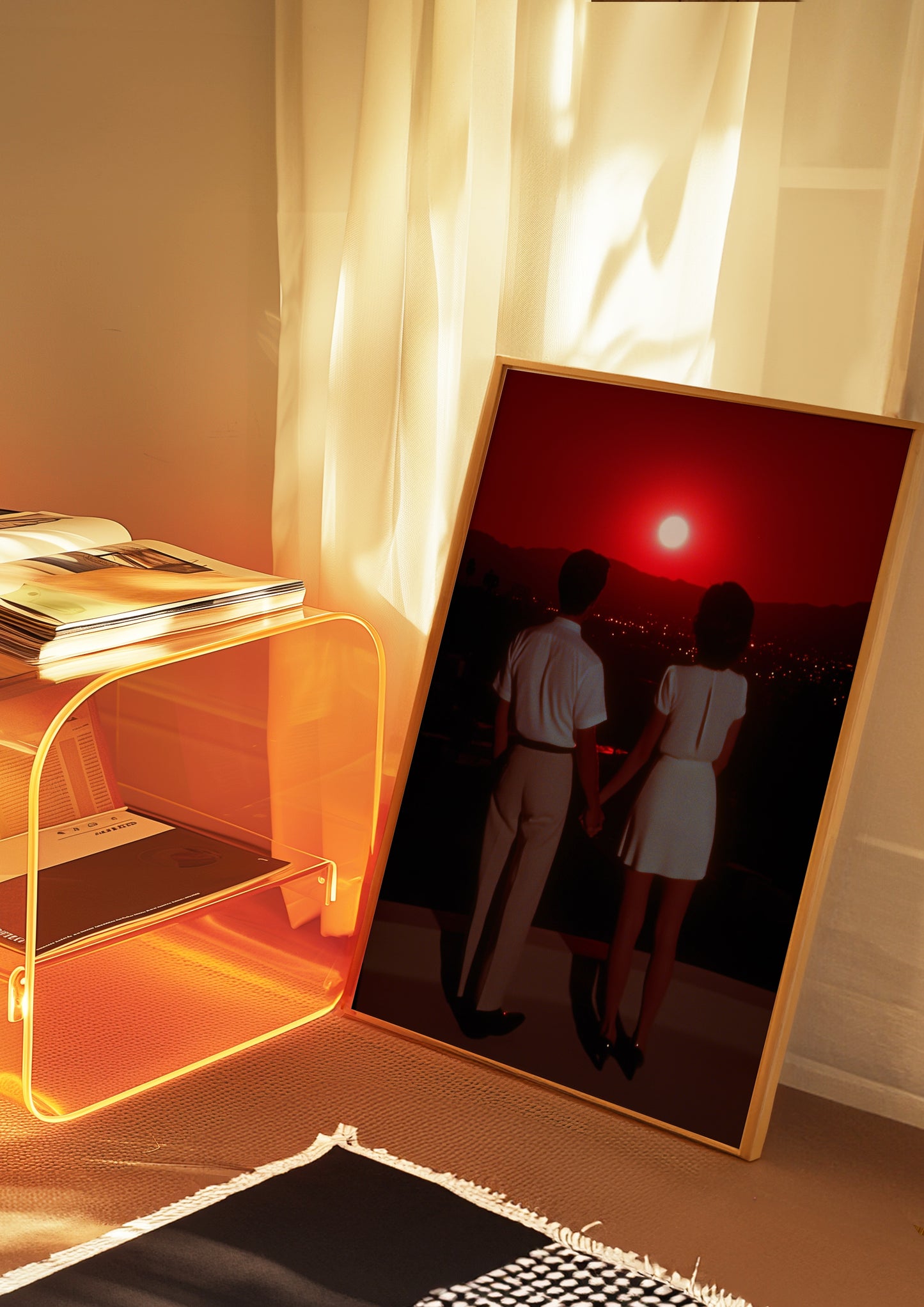 Couple Red Sunset 80s