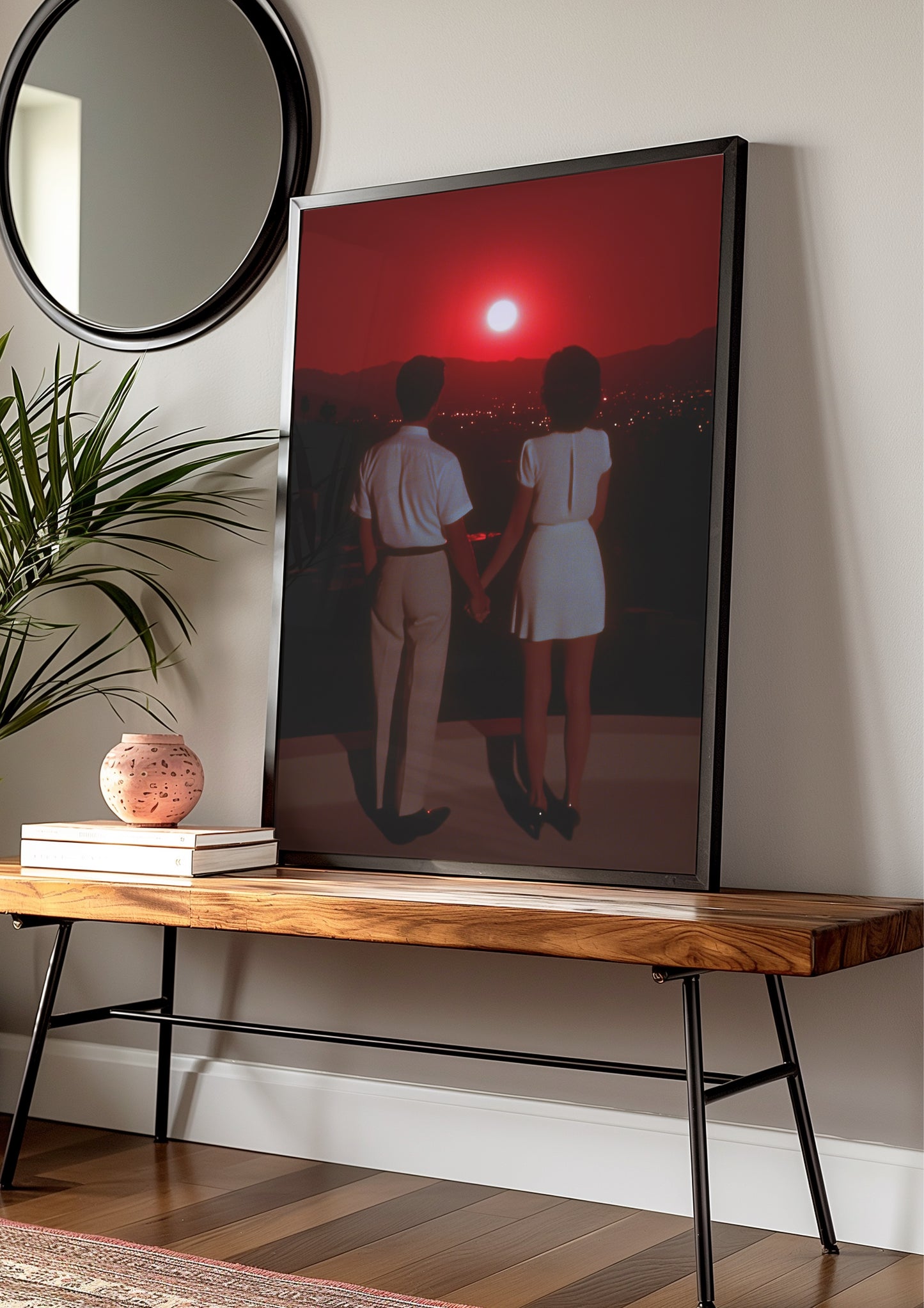 Couple Red Sunset 80s