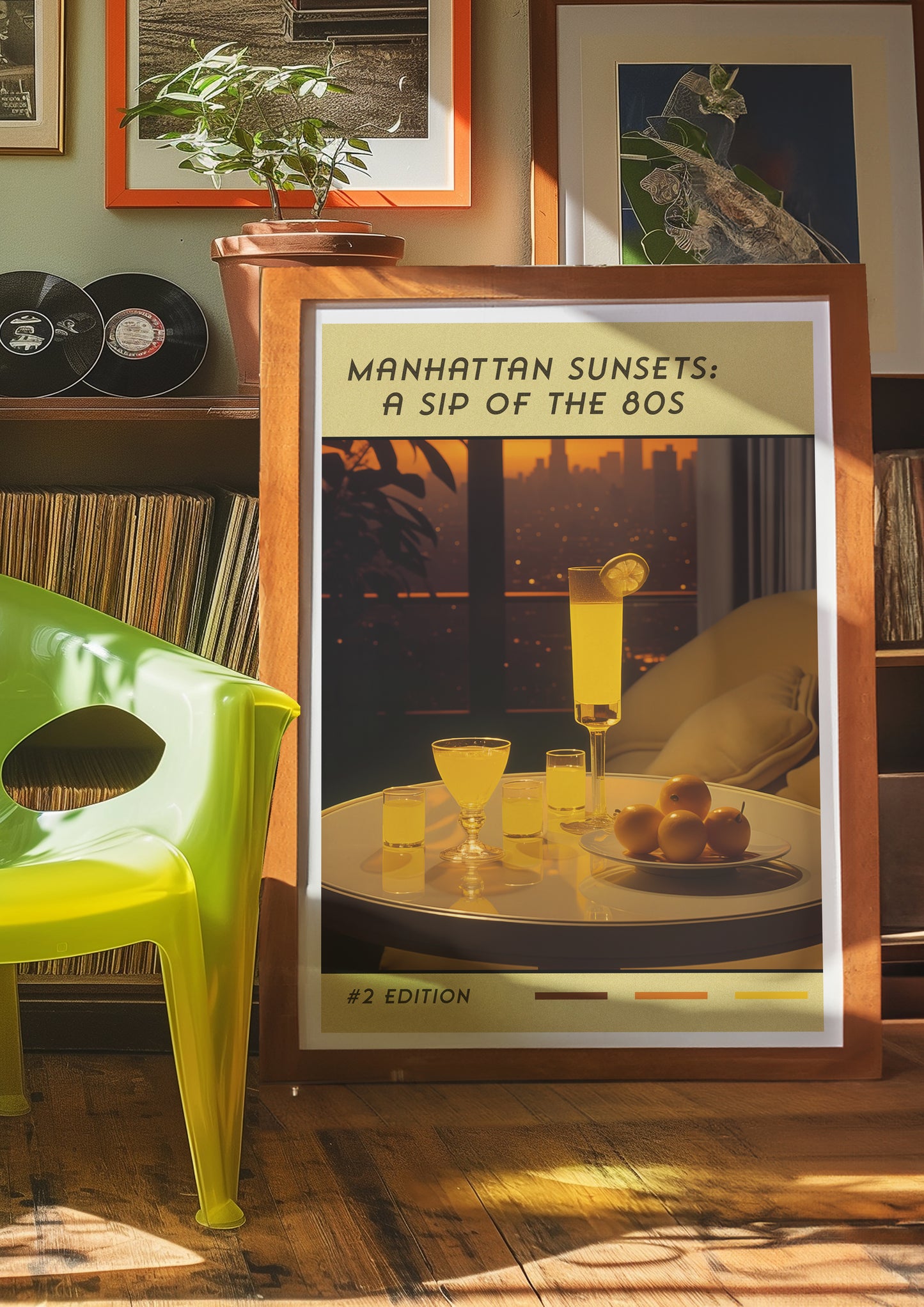 Manhattan Cocktail Sunset