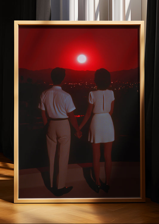 Couple Red Sunset 80s